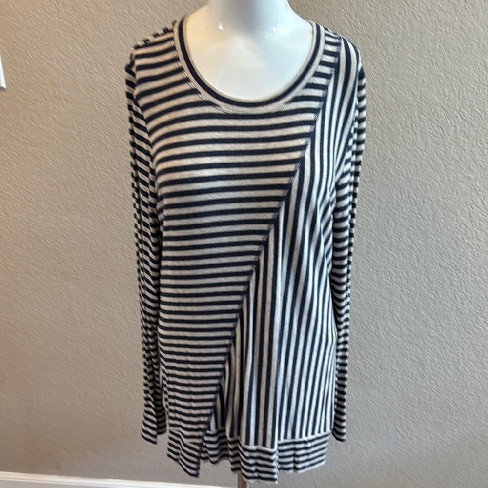 Cabi Striped Long Sleeve Top size medium